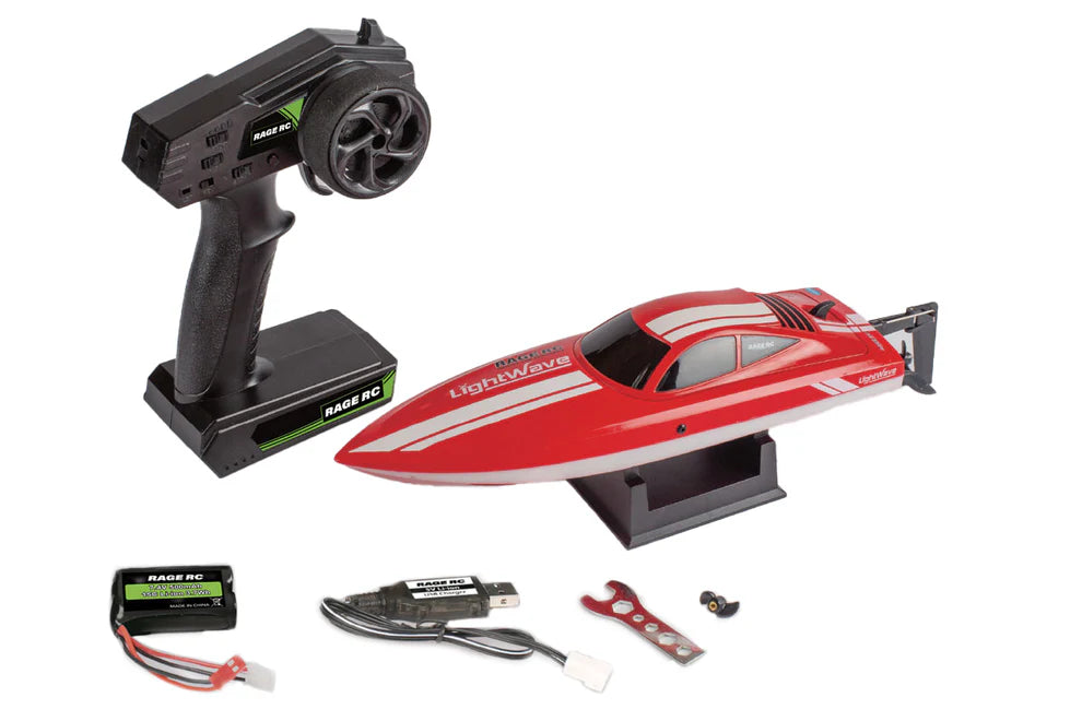 Rage RC LightWave Electric Micro RTR Boat (Red)